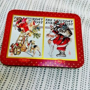 Mint Condition New  Rare Holiday Saturday Evening Post Bicycle Brand Santa